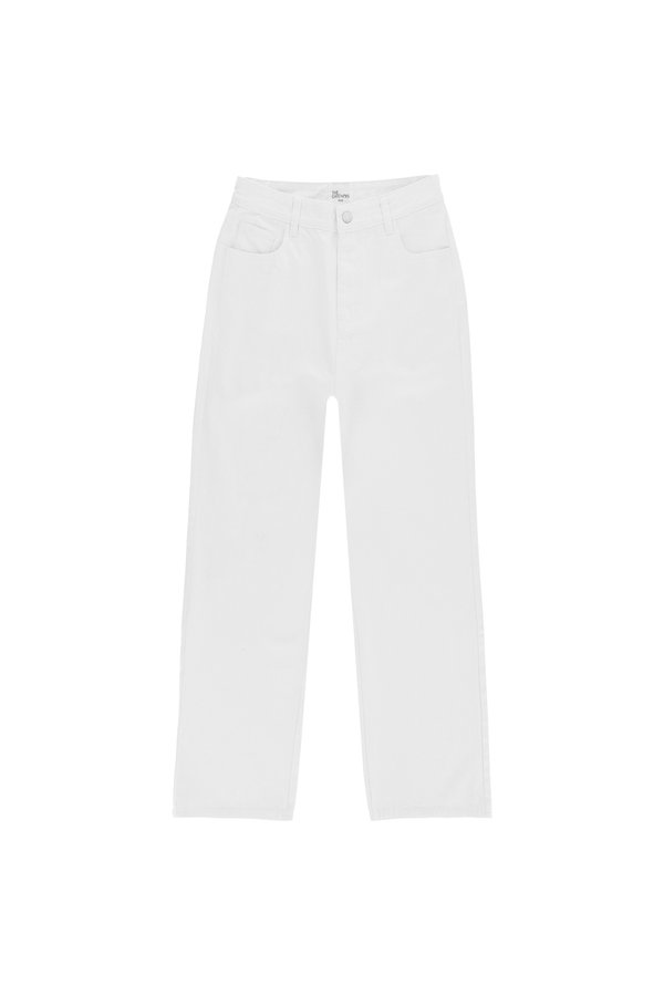 Loose Fit Oversized White Denim Jeans