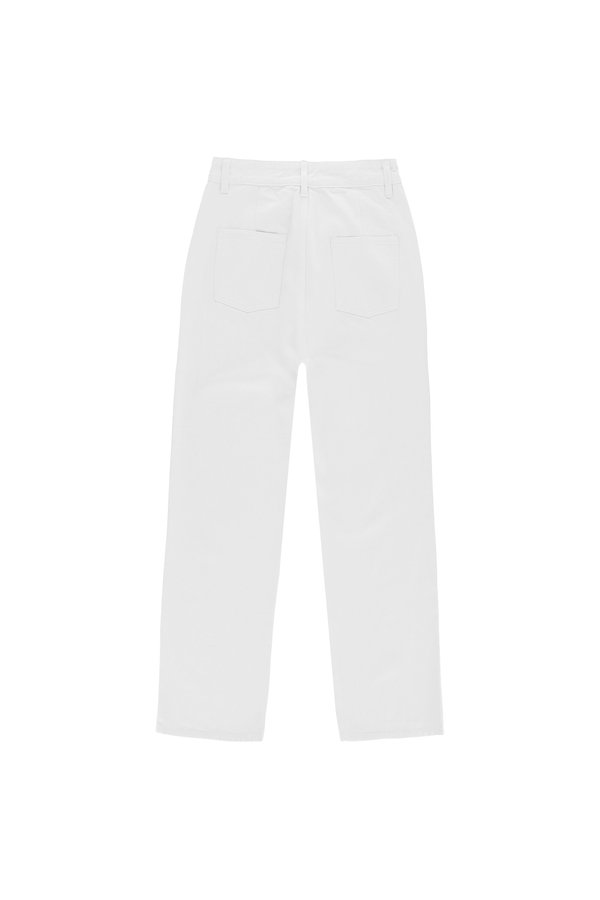 Loose Fit Oversized White Denim Jeans