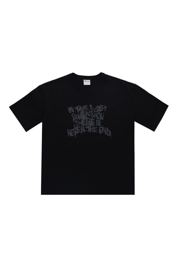 Black Graphic Oversized Tee